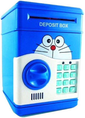 

ARN Doraemon Safe bank cum piggy bank Coin Bank(Blue, White)