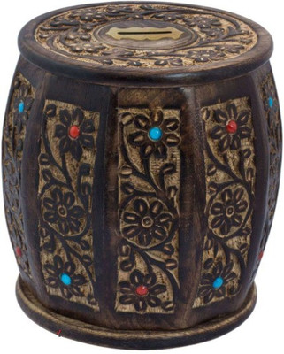 

You2deal Barrel Shape Coin Bank(Brown)