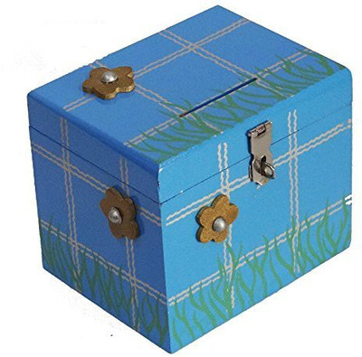 

Kalaplanet Eco-Friendly Wooden Coin Bank(Blue)