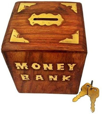

Desi Karigar Square Coin Bank(Brown)