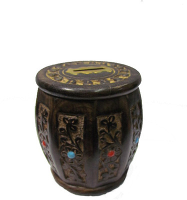 

SC Handicrafts Box Coin Bank(Black, Gold)