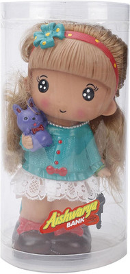 

ToySkool Cute Doll Coin Bank With Keys Coin Bank(Multicolor)