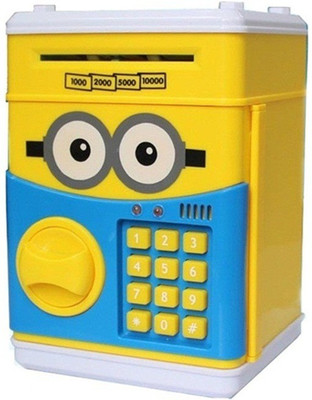 

New Pinch Minions Money Saver Piggy Bank Electronic Depositor (ATM) Coin Bank(Yellow)