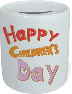 

Tied Ribbons Gifts for Happy Children's Day Coin Bank(White)