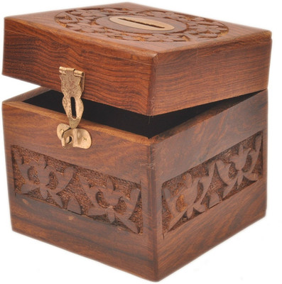 

Artist Haat Old Floral Money Coin Bank(Brown)