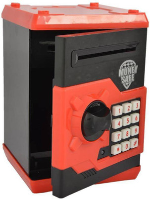 

Variety Gift Centre Money Safe Kids with Electronic Lock Coin Bank(Red, Black)