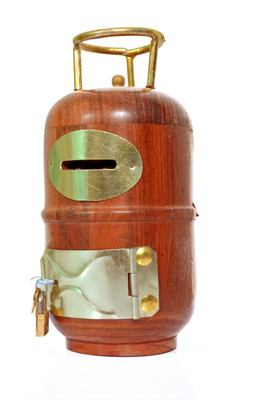 

Craft Trade Craft Trade Cylinder Money bank Coin Bank(Brown)
