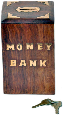 

Woodkartindia 113-WKI Coin Bank(Brown)