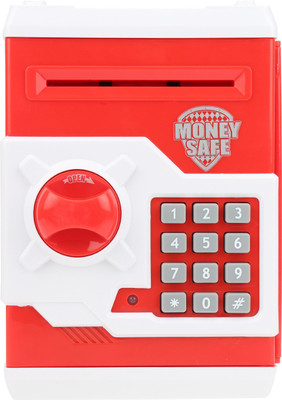 

Parth Collection Electronic Lock money Safe Coin Bank(Red, White)