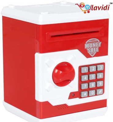 

Lavidi Money Safe with ATM Pin Lock Coin Bank(Red)