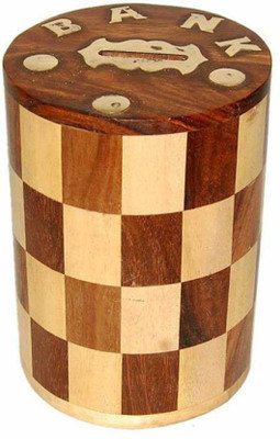 

VAS Collection Home WAZV00138 Coin Bank(Brown, Yellow)