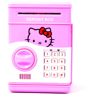 

MERATOY.COM MERATOY BATTERY OPERATED KITTY ATM Coin Bank(Pink)