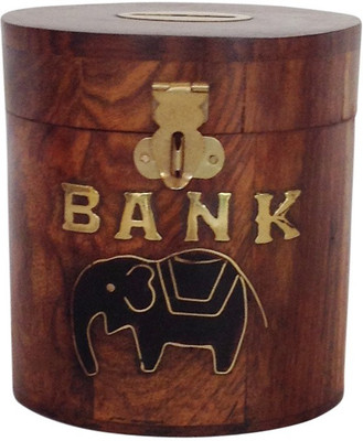 Mavi Handicraft Coin Bank(Brown)
