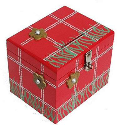 

Kalaplanet Eco-Friendly Wooden Coin Bank(Red)