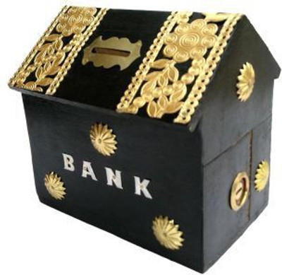 Alishba Money Bank Coin Bank(Black)