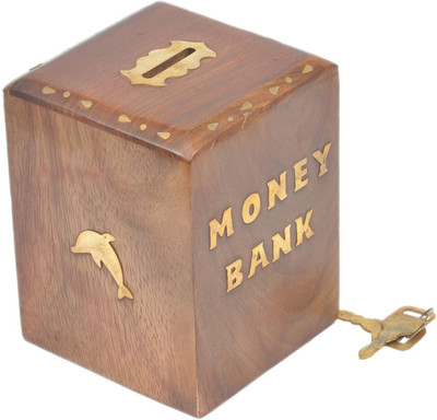 

Artist Haat Golden Dolphin Coin Bank(Brown)