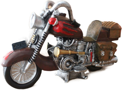 

GeekGoodies Bike Bullet Motorcycle Design Decorative Showpiece With Piggy Coin Bank(Multicolor)