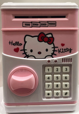 

Turban Toys Money Safe Kids Piggy Savings Bank with Electronic Lock Coin Bank Coin Bank(Pink)