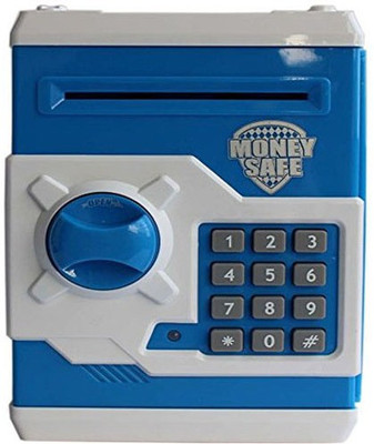 

Suvesa Kids Safe Bank- Blue & White Coin Bank(Blue)