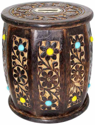 

Desi Karigar medium drum Coin Bank(Brown)