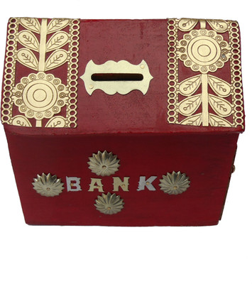 

Handicraft HAND CRAFTED ATTRACTIVE DESIGN Coin Bank(Red)