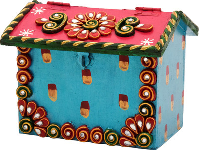 

My DT Lifestyle Rajsthani Kundan Piggy Coin Bank(Multicolor)