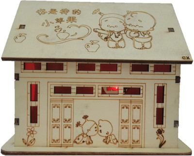

JaipurCrafts Decorative Hut with Lighting Coin Bank(Multicolor)