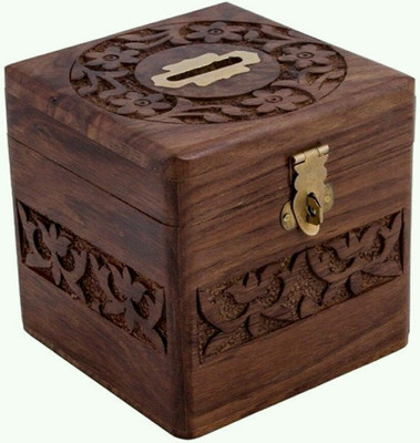 

MartCrown Square Coin Bank(Brown)