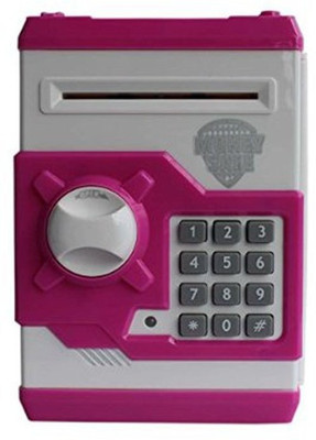

Tiny Mynee Electronic Piggy /Money Locker Coin Bank(Pink)