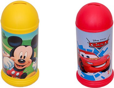 

Disney Set of Mickey and Pixar Cars Coin Bank(Multicolor)