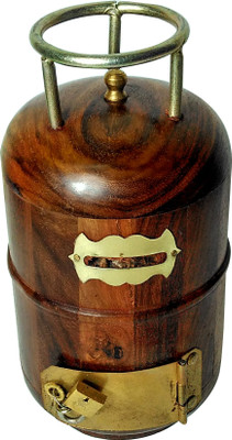

Kuchkhas Cylinder Shape Coin Bank(Brown)