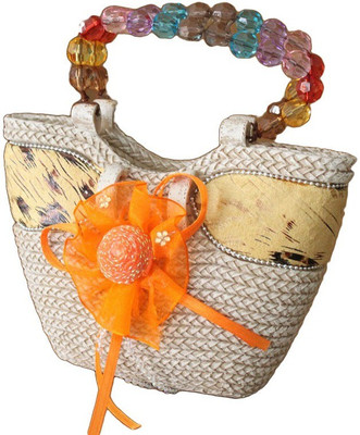 

GeekGoodies Ladies Purse Design Decorative Showpiece With Piggy Money Coin Bank(Multicolor)