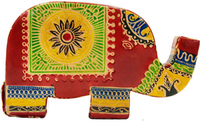 

Karukraft Elephnat Coin Bank(Red)