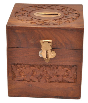 

Sparkle India carving Coin Bank(Brown)
