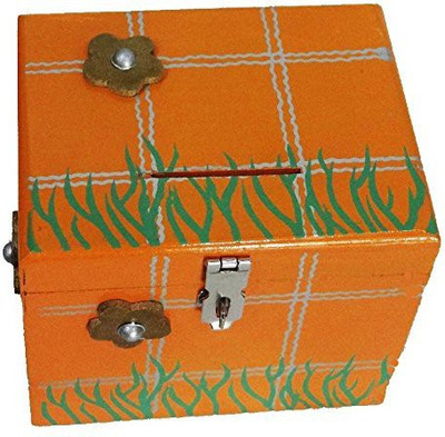 

Kalaplanet Eco-Friendly Wooden Coin Bank(Orange)