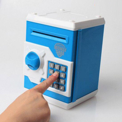

Tickles Money Safe Saving ATM Bank With Electronic Bank Coin Bank(Blue)