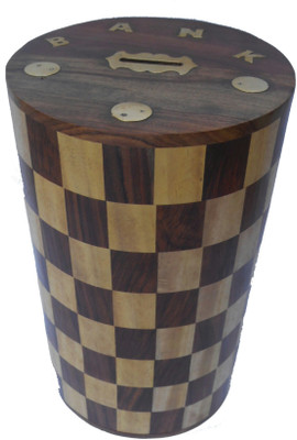 

Handicraft MONEY BANK CHESS DESIGN HEIGHT- 18.5CM Coin Bank(Brown, Yellow)