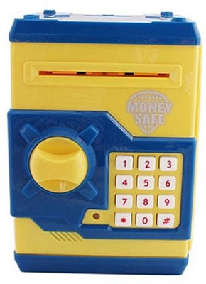 SYSVENT Money Safe Coin Bank(Blue, Yellow)