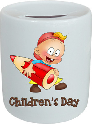 

Tied Ribbons Happy Children's Day Coin Bank(White)