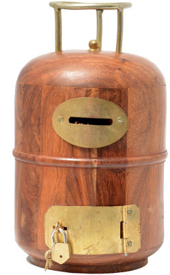 

Collectibles Cylinder Piggy Coin Bank(Brown)