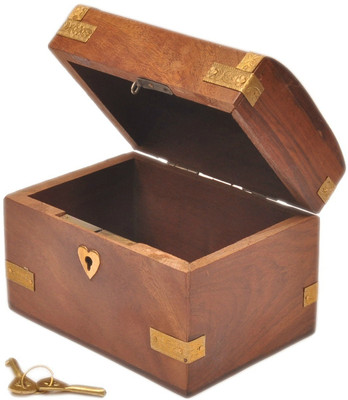

Artist Haat Heart Lock Money Coin Bank(Brown)