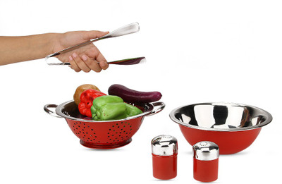 

IDEALE Salad Colander(Red Pack of 5)