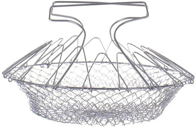 

Maxed Chef Basket 12 in 1 Kitchen Tool Collapsible Colander(Steel Pack of 1)
