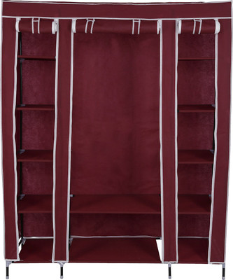

Karmax Stainless Steel Collapsible Wardrobe(Finish Color - Wine Red)
