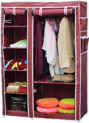 

Raunak Deluxe Stainless Steel Collapsible Wardrobe(Finish Color - MAROON)