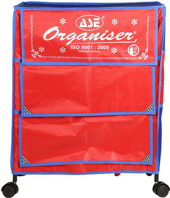 

Archana Archana Iron Folding Kids Almirah ( 3 Shelf) Carbon Steel Collapsible Wardrobe(Finish Color - Red)