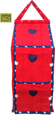 

SRIM SMC0076 Polyester Collapsible Wardrobe(Finish Color - Red)