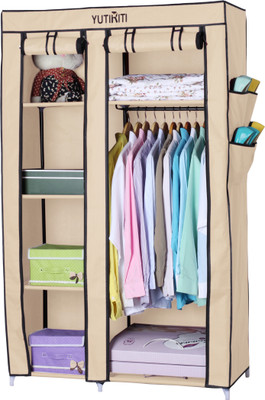 

Yutiriti Fancy & Portable Aluminium Collapsible Wardrobe(Finish Color - Cream)