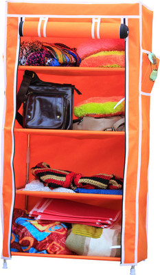 

Raunak Deluxe 4 shelf Stainless Steel Collapsible Wardrobe(Finish Color - ORANGE)