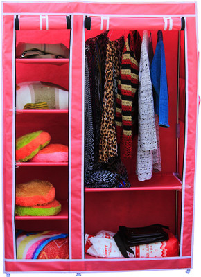 

Raunak Deluxe Stainless Steel Collapsible Wardrobe(Finish Color - PINK)